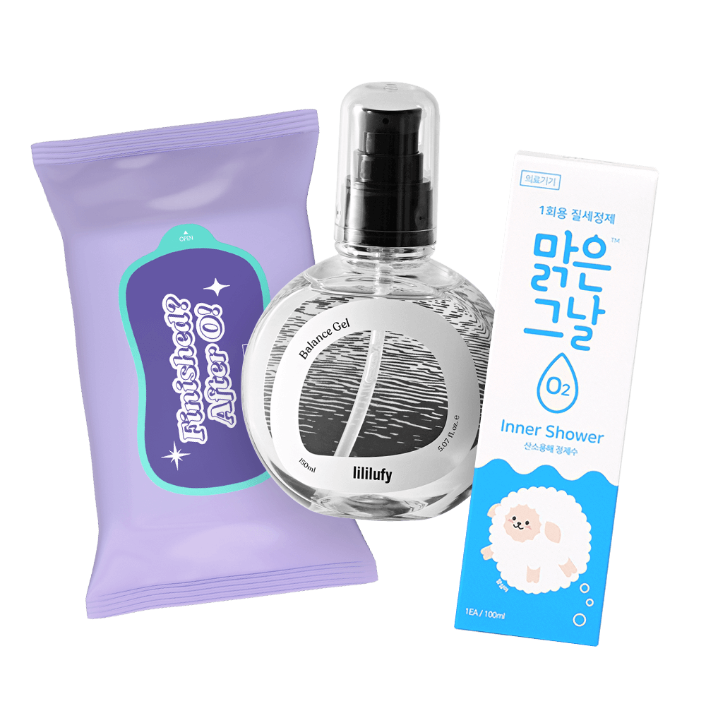 [종료] 질세정기+리리러피젤 150ml+물티슈