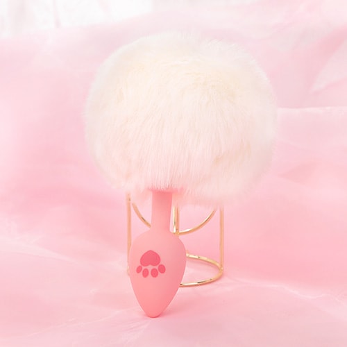 [단종] 폭신 토끼꼬리 실리콘 애널 플러그