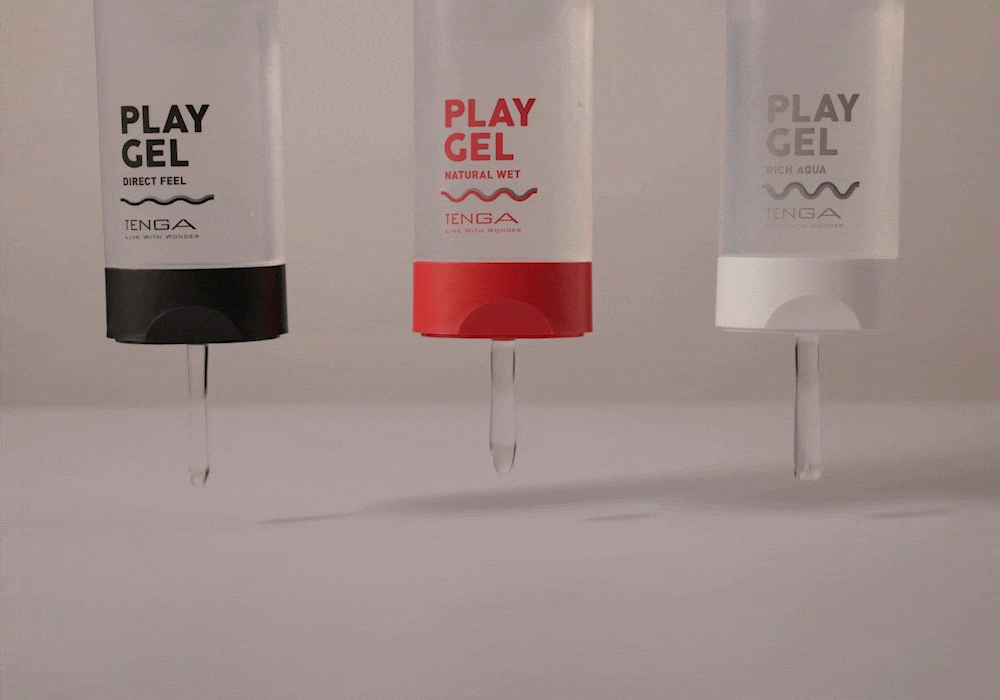 Animated Tenga Play Gel showing gel texture and movement